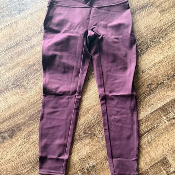 Spanx High-Waisted Tummy Control Leggings - Burgundy Plum - Women's Large - Picture 2 of 7